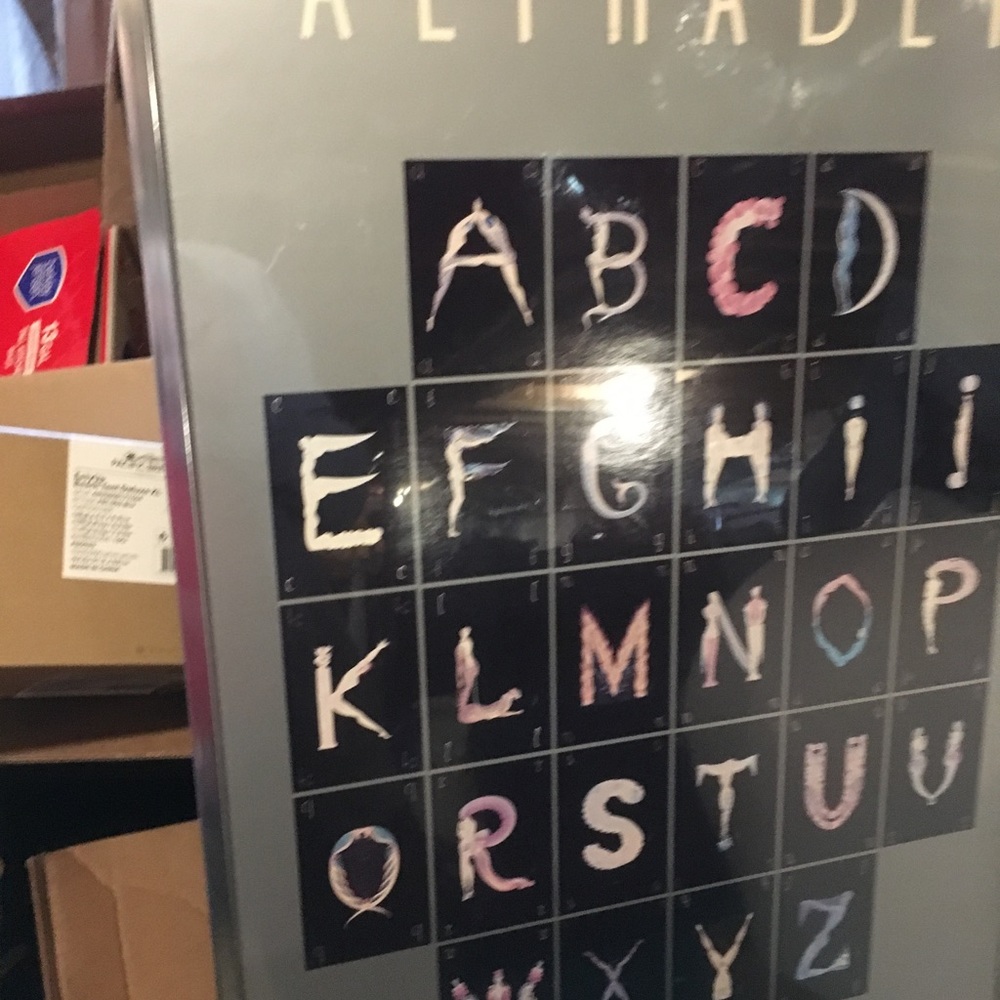 Erte alphabet framed poster.